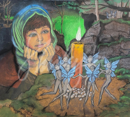 Shirleyan Price Girl with Pixies