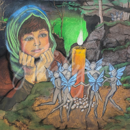 Shirleyan Price Girl with Pixies